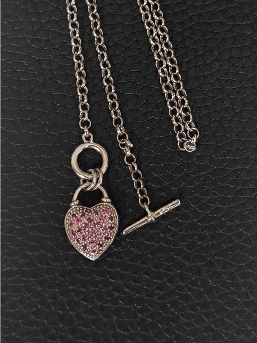 Sterling Silver Pave Necklace